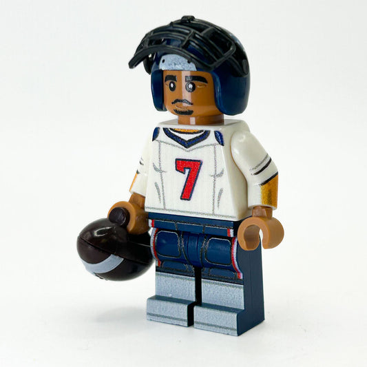 #7 QB Houston Football Player Minifig made using LEGO parts - B3 Customs B3 Customs