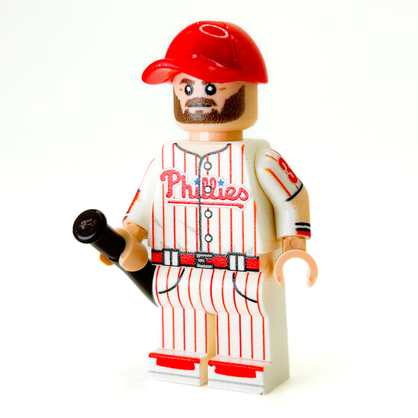 Harper #3 Philly Baseball Player Minifig made using LEGO parts - B3 Customs B3 Customs