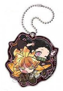 DEMON SLAYER MUGEN TRAIN ZENITSU & NEZUKO DEFORMED ACRYLIC KEYCHAIN Anime Pop