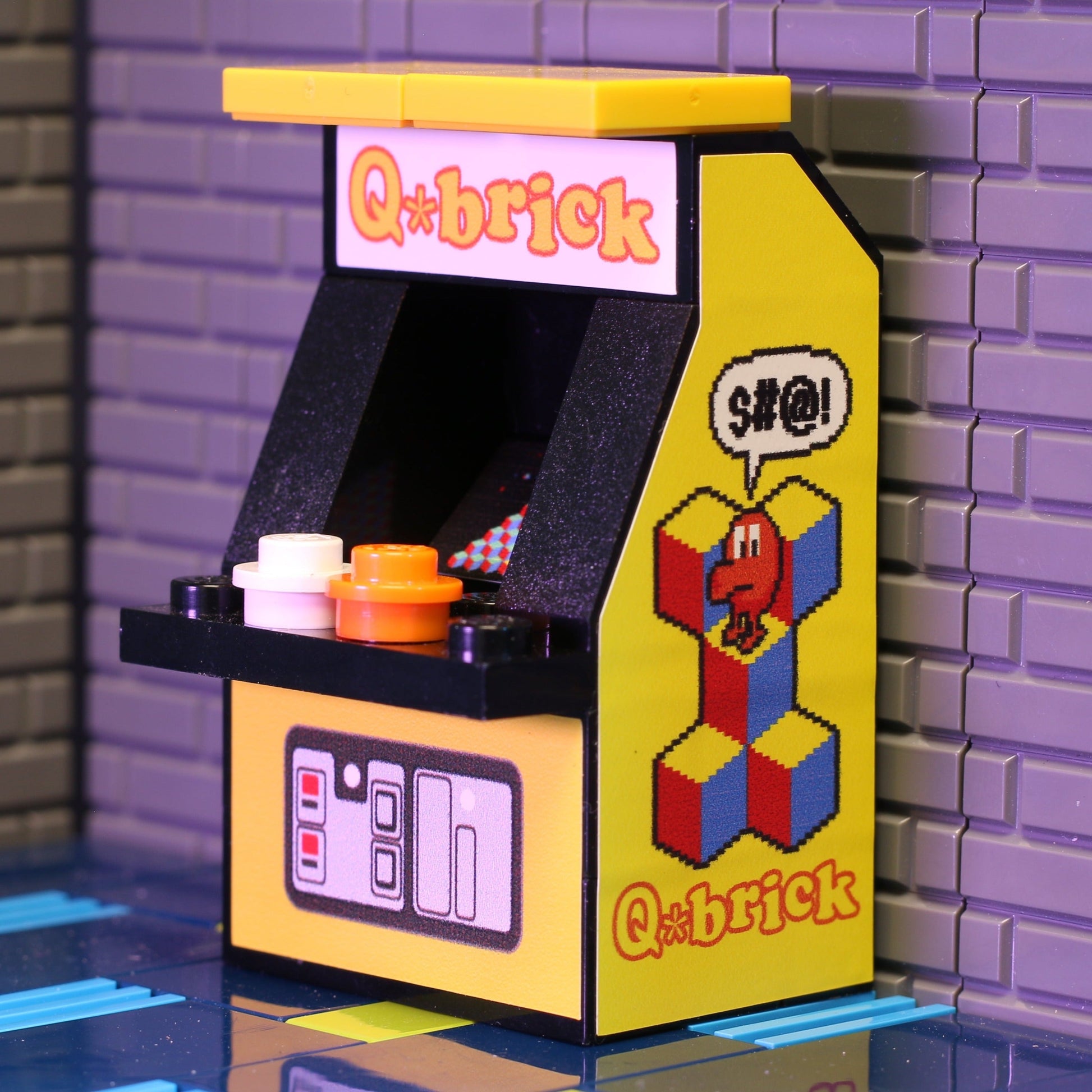 Q*Brick Arcade Machine made from LEGO parts B3 Customs