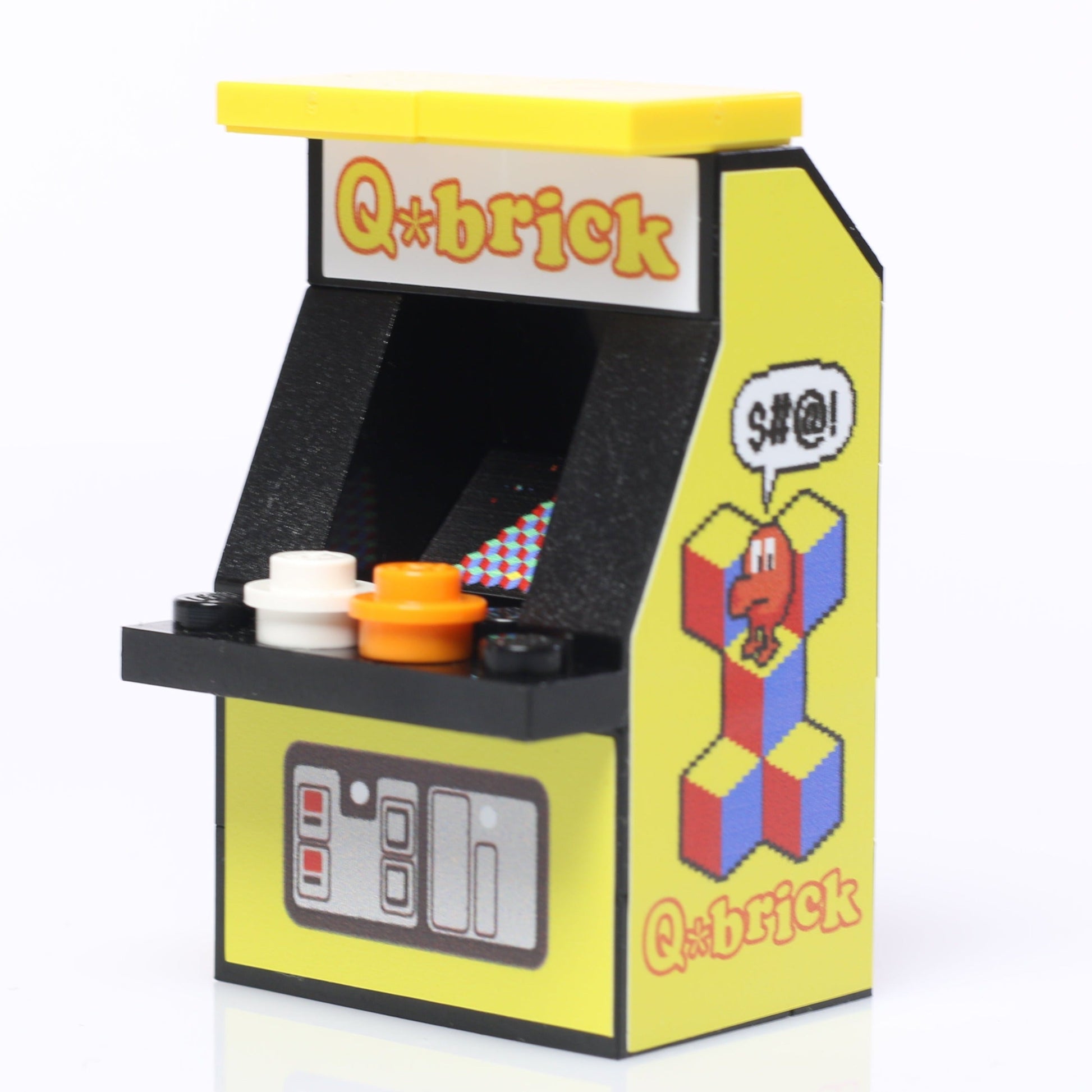 Q*Brick Arcade Machine made from LEGO parts B3 Customs