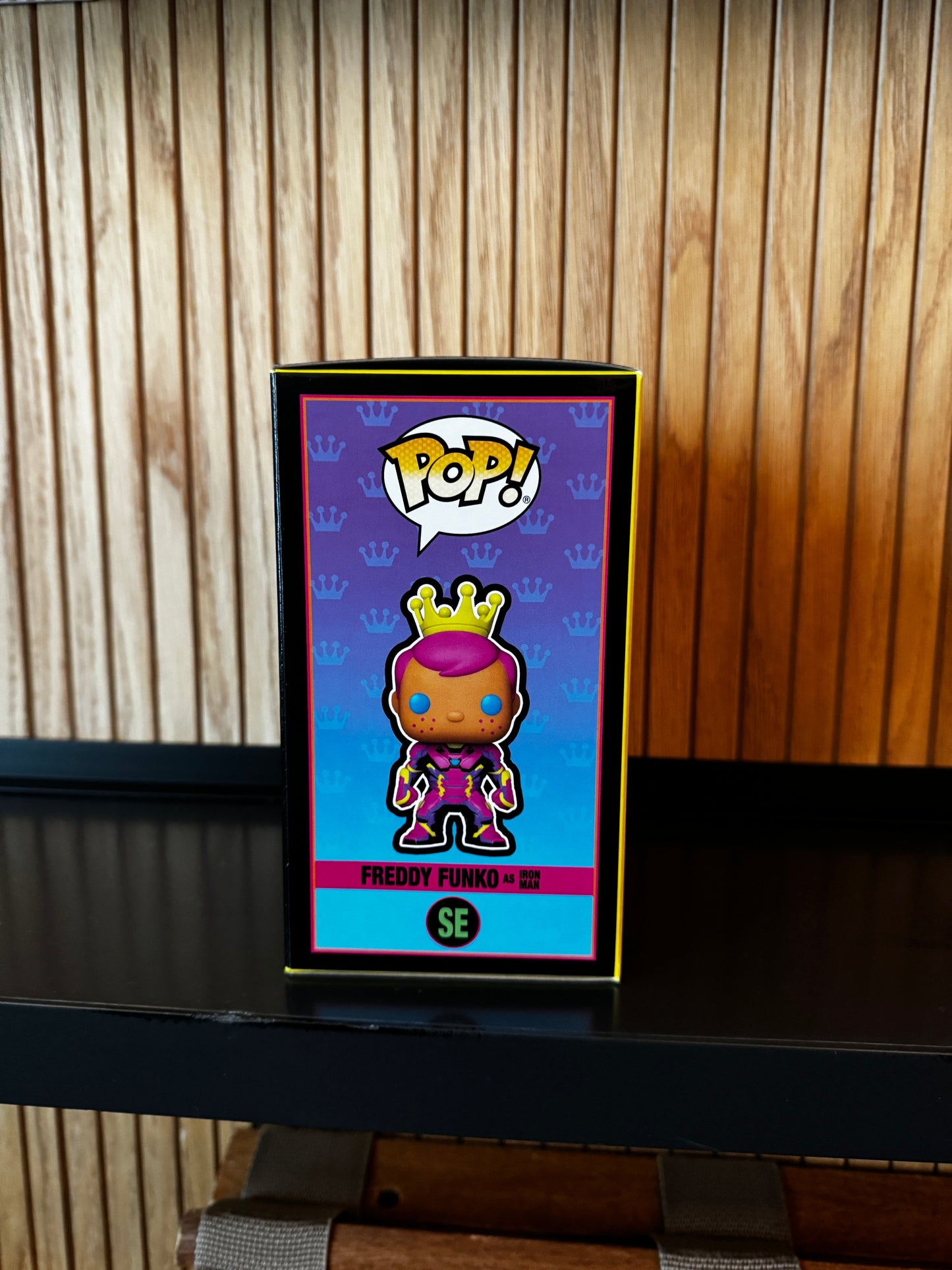 Funko Fundays Experience 2025: Pop! Originals MARVEL Freddy Funko as Iron Man (Blacklight) LE500 Ralphie's Funhouse