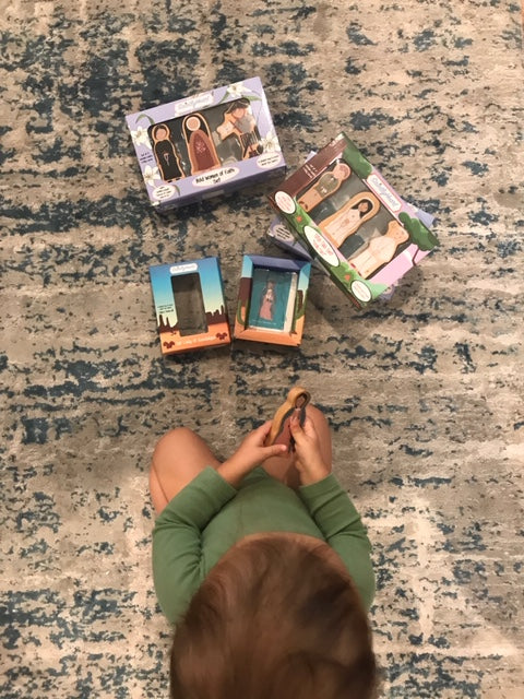 WORLD CHARITY SET: Saint Figures, Wooden Toys, Catholic Toys by Puzzle Planet