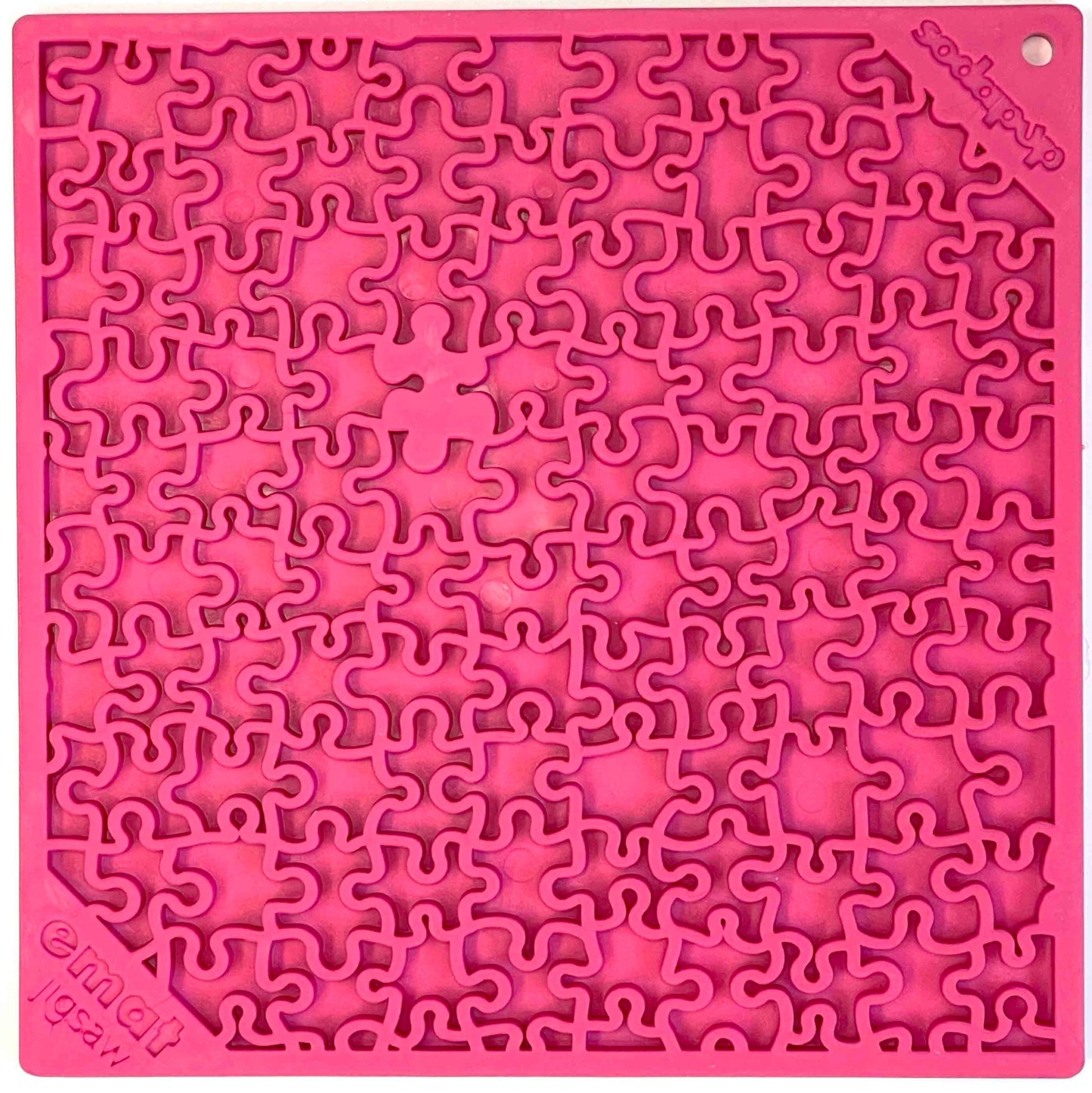 Jigsaw Puzzle eMat - Enrichment Lick Mat for Dogs and Cats | eMat Enrichment Toy for Anxiety Relief | USA Made Jigsaw Puzzle E-mat - Pink SodaPup/True Dogs, LLC