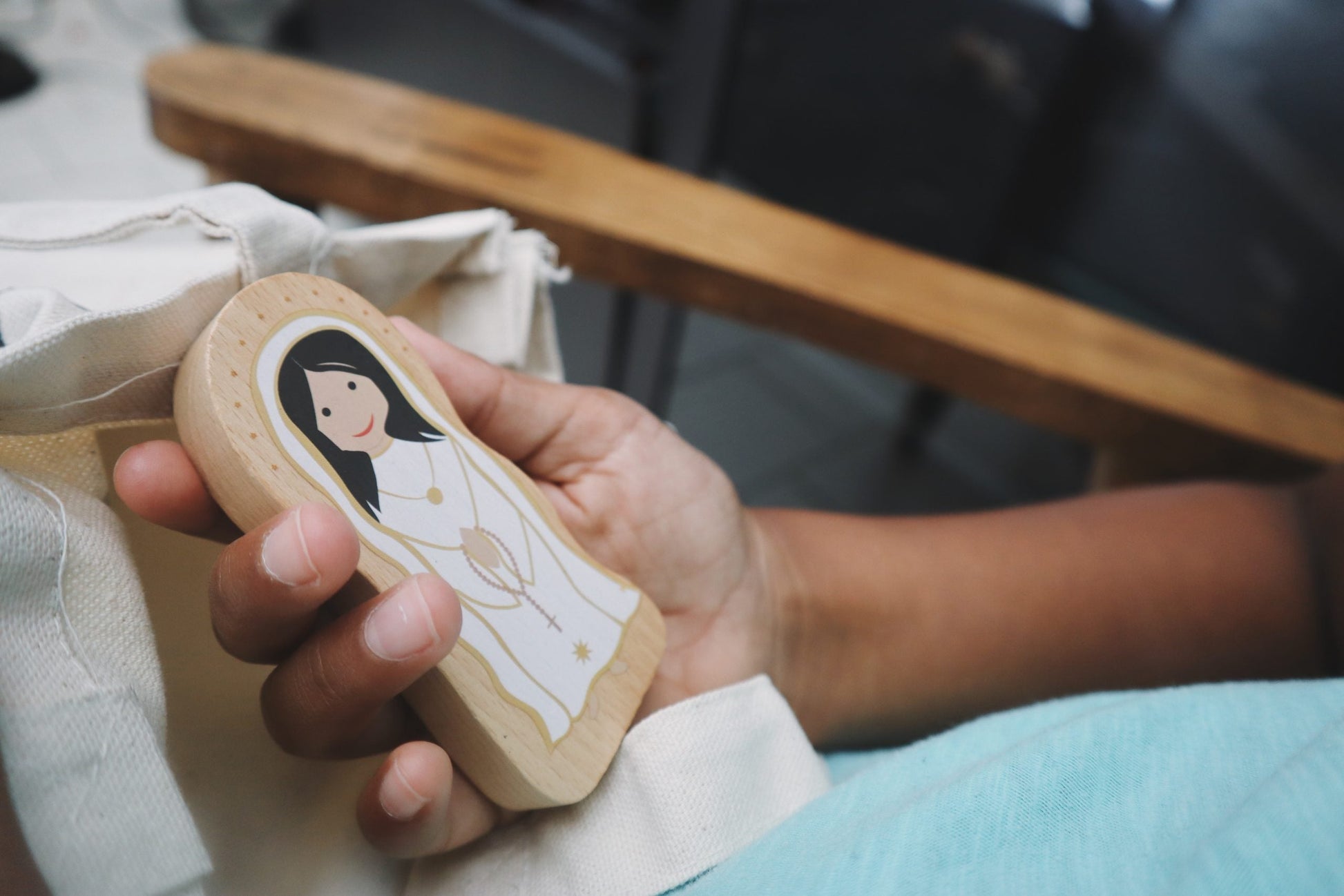 Puzzle Planet Wooden Saint Figures: Our Lady of Fatima, Saint Dominic Savio, Saint John Paul 2 Catholic Toys