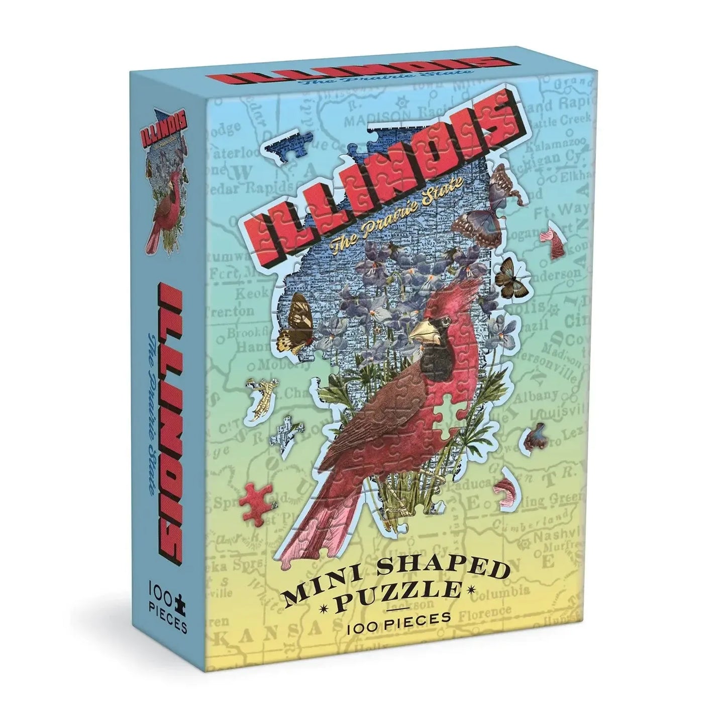 Illinois 100 Piece Mini Shaped Jigsaw Puzzle Galison
