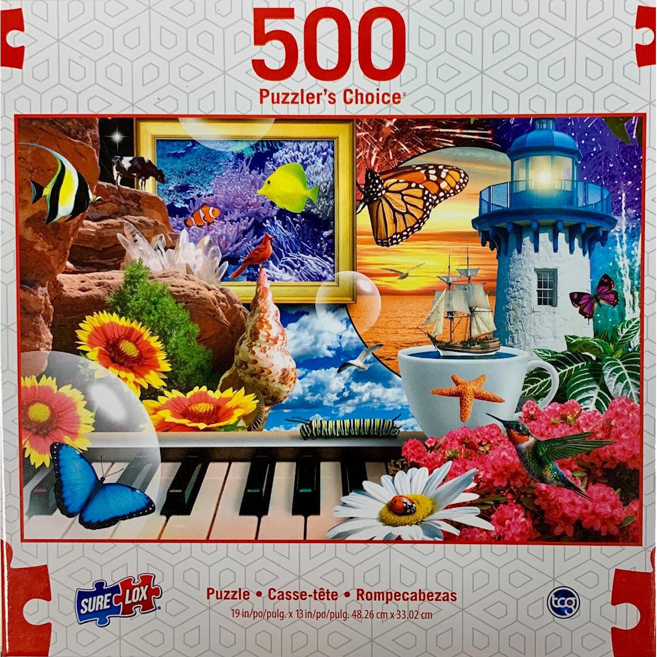 Imagination in Motion Puzzler's Choice 500 Piece Jigsaw Puzzle Sure Lox