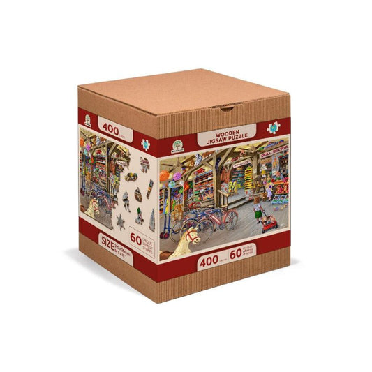 In the Toyshop 400 Piece Wood Jigsaw Puzzle Wooden City Puzzle Merchant