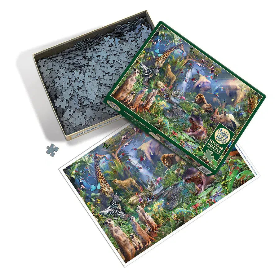 Into the Jungle 1000 Piece Jigsaw Puzzle Cobble Hill