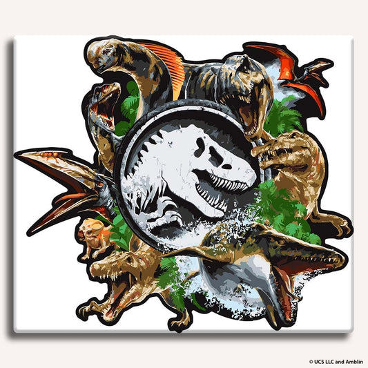 Jurassic Icons - Paint By Numbers Kit 15.7" x 13.8" (40x35cm) Craft Hub