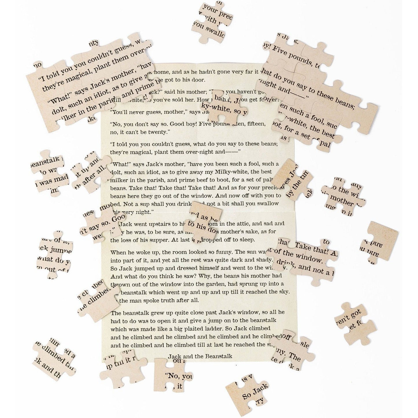 Jack & the Beanstalk Double-Sided 96 Piece Jigsaw Puzzle Professor Puzzle