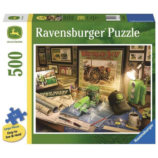 John Deere Work Desk 500 Piece Jigsaw Puzzle Ravensburger