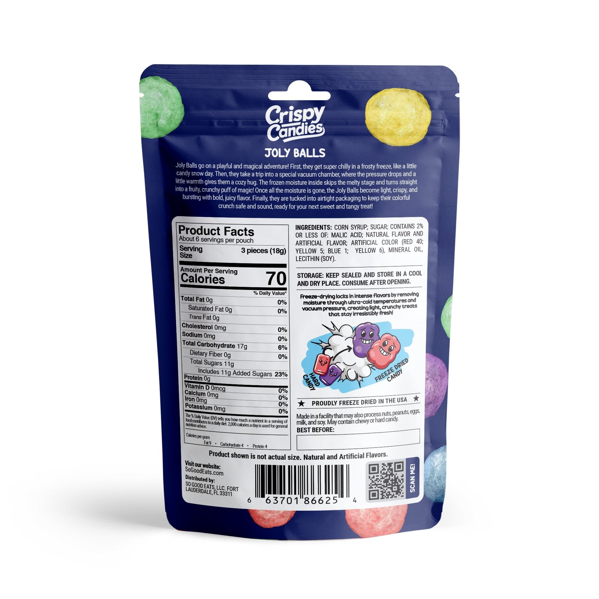 Crispy Candies - Jolly Balls Freeze Dried Candy 114g Super Anime Store