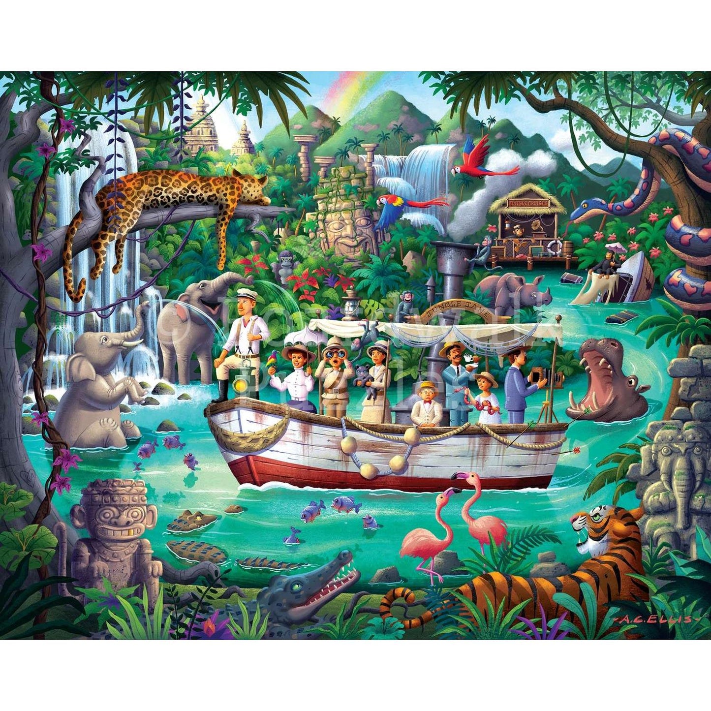 Jungle River Expedition 1000 Piece Jigsaw Puzzle Boardwalk