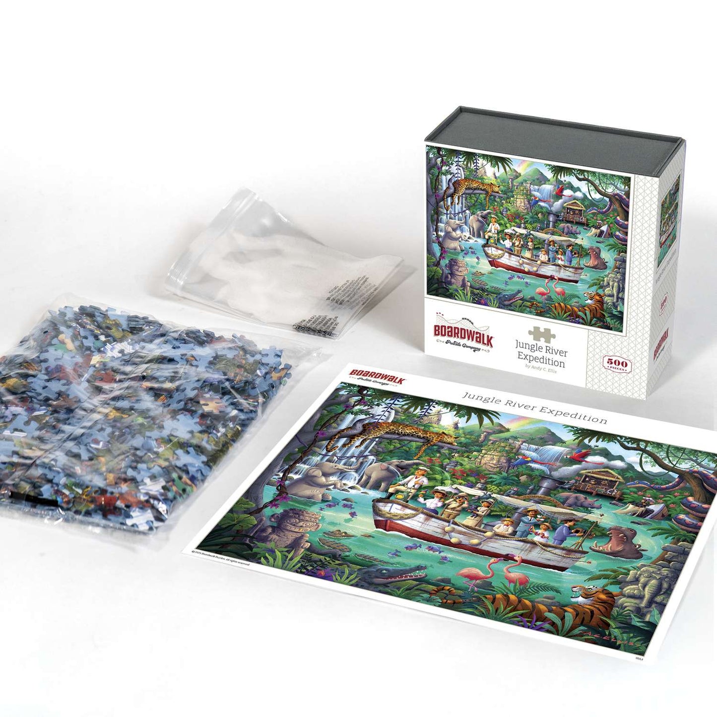 Jungle River Expedition 500 Piece Jigsaw Puzzle Boardwalk