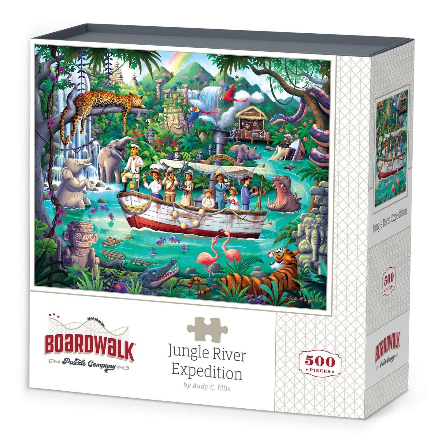 Jungle River Expedition 500 Piece Jigsaw Puzzle Boardwalk