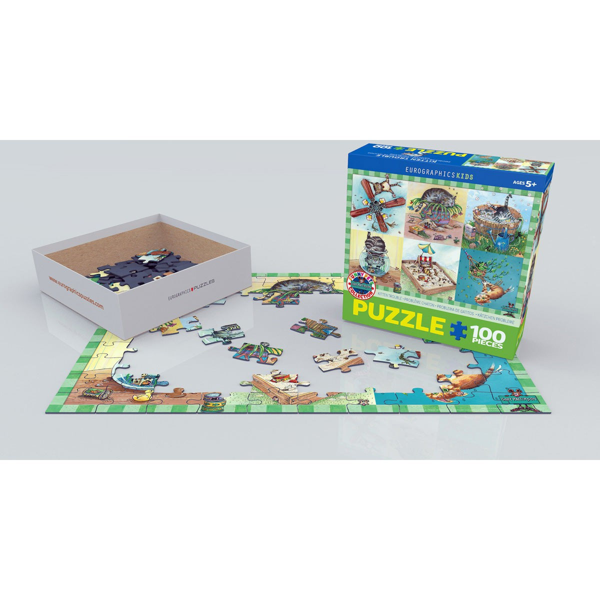 Kitten Trouble 100 Piece Jigsaw Puzzle Eurographics