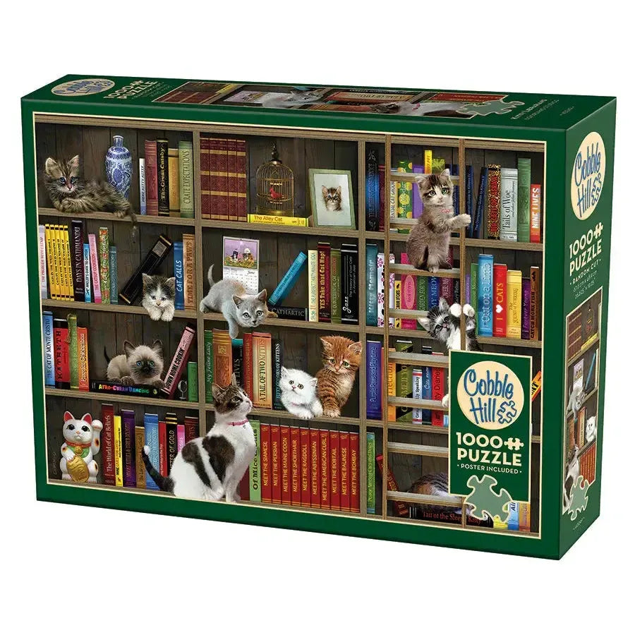 Kitty Librarians 1000 Piece Jigsaw Puzzle Cobble Hill