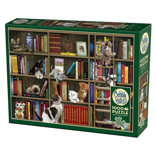 Kitty Librarians 1000 Piece Jigsaw Puzzle Cobble Hill
