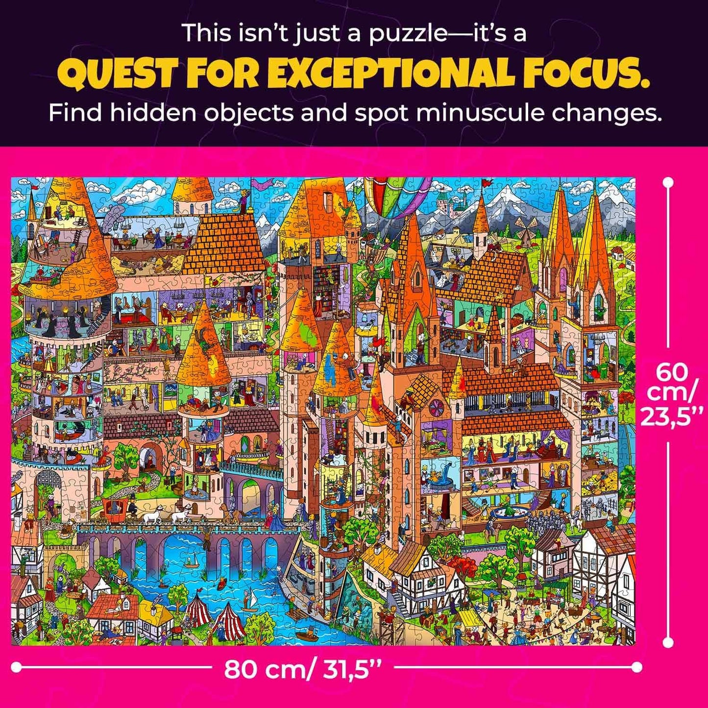 Knightly Cats Seekers Finders 1000 Piece Jigsaw Puzzle Quokka