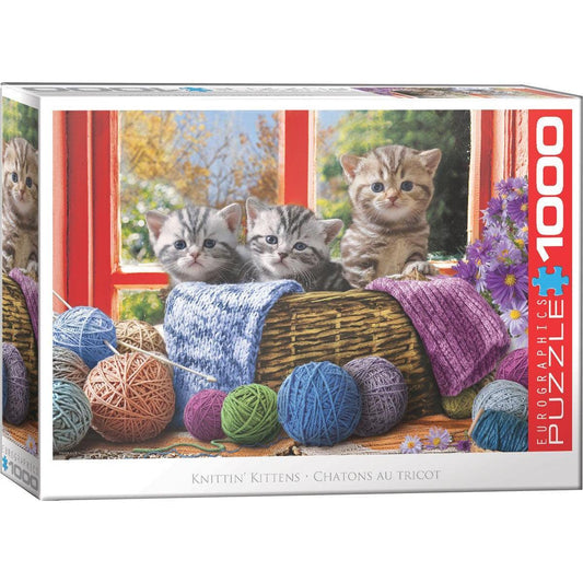 Knittin' Kittens 1000 Piece Jigsaw Puzzle Eurographics Puzzle Merchant