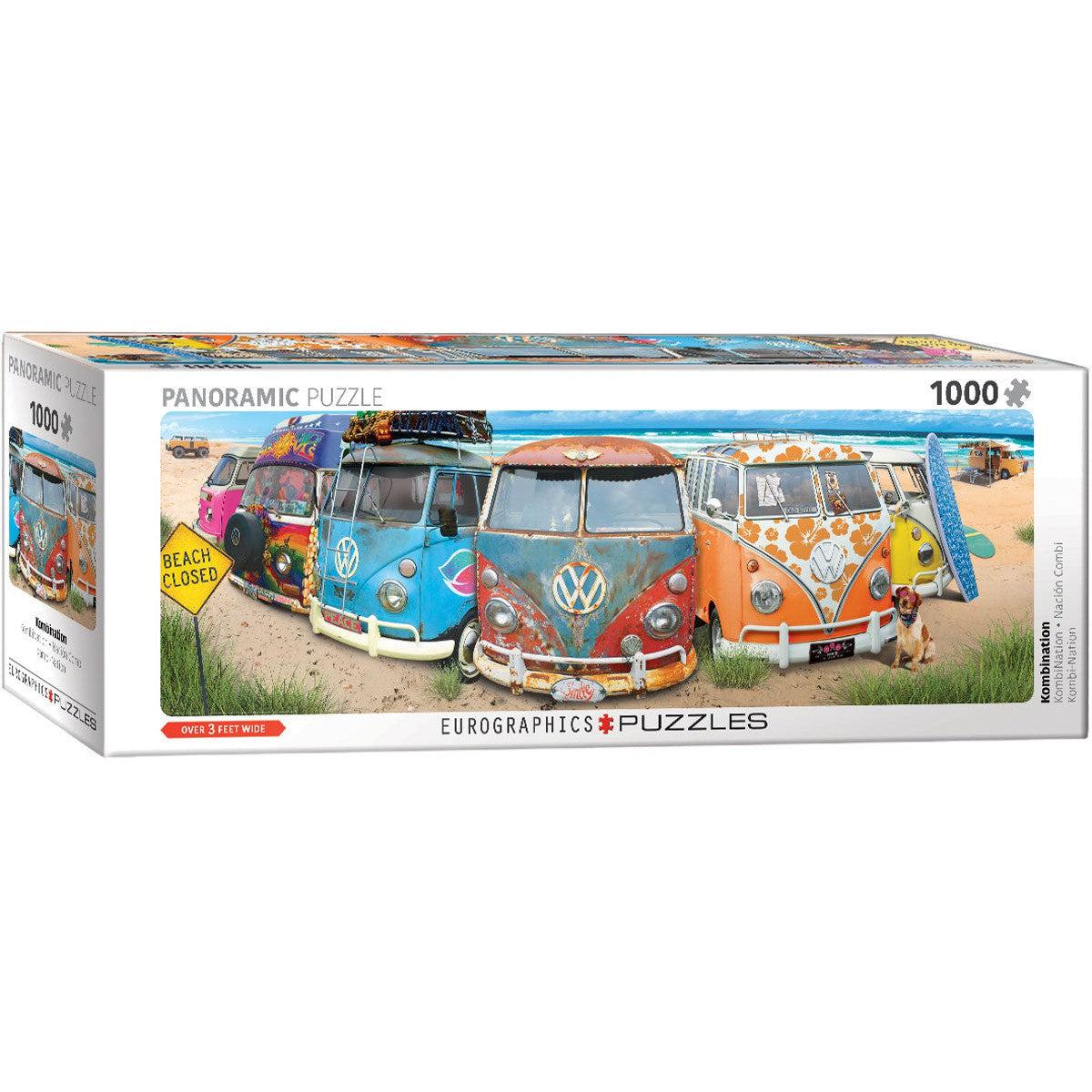 Kombination VW Bus 1000 Piece Panoramic Jigsaw Puzzle Eurographics Puzzle Merchant