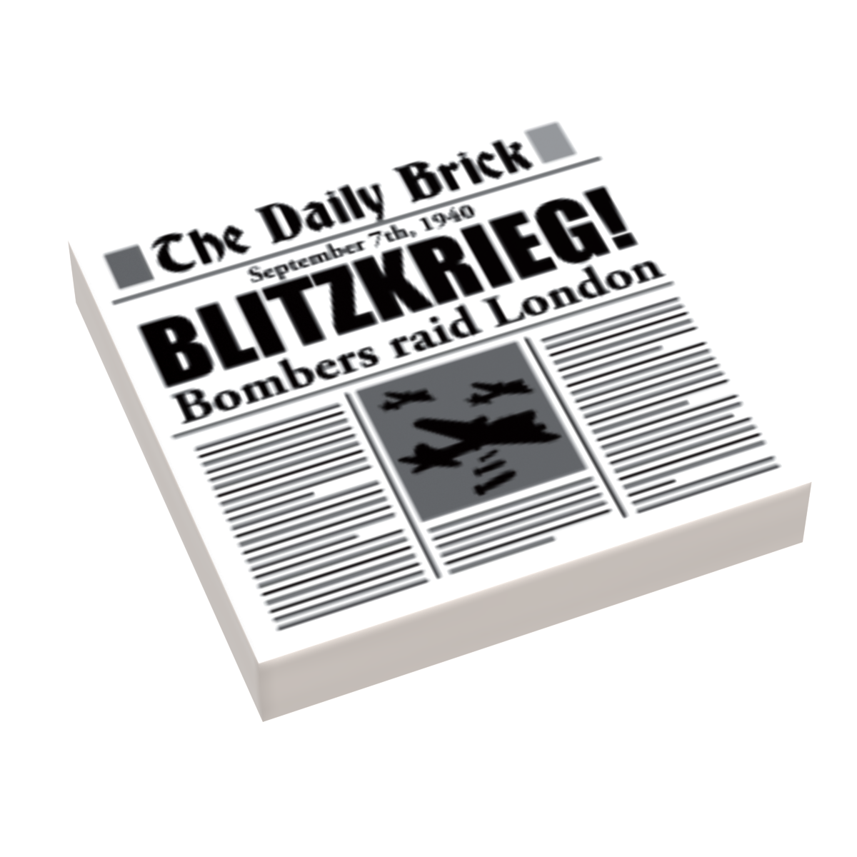 B3 Customs® Blitzkreig (London Invasion) WW2 Newspaper (2x2 Tile) B3 Customs
