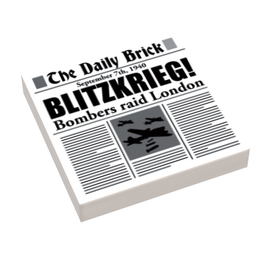 B3 Customs® Blitzkreig (London Invasion) WW2 Newspaper (2x2 Tile) B3 Customs