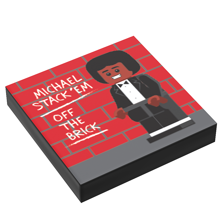 Michael Stack'em, Off the Brick Music Album Cover (2x2 Tile) made using LEGO part - B3 Customs B3 Customs