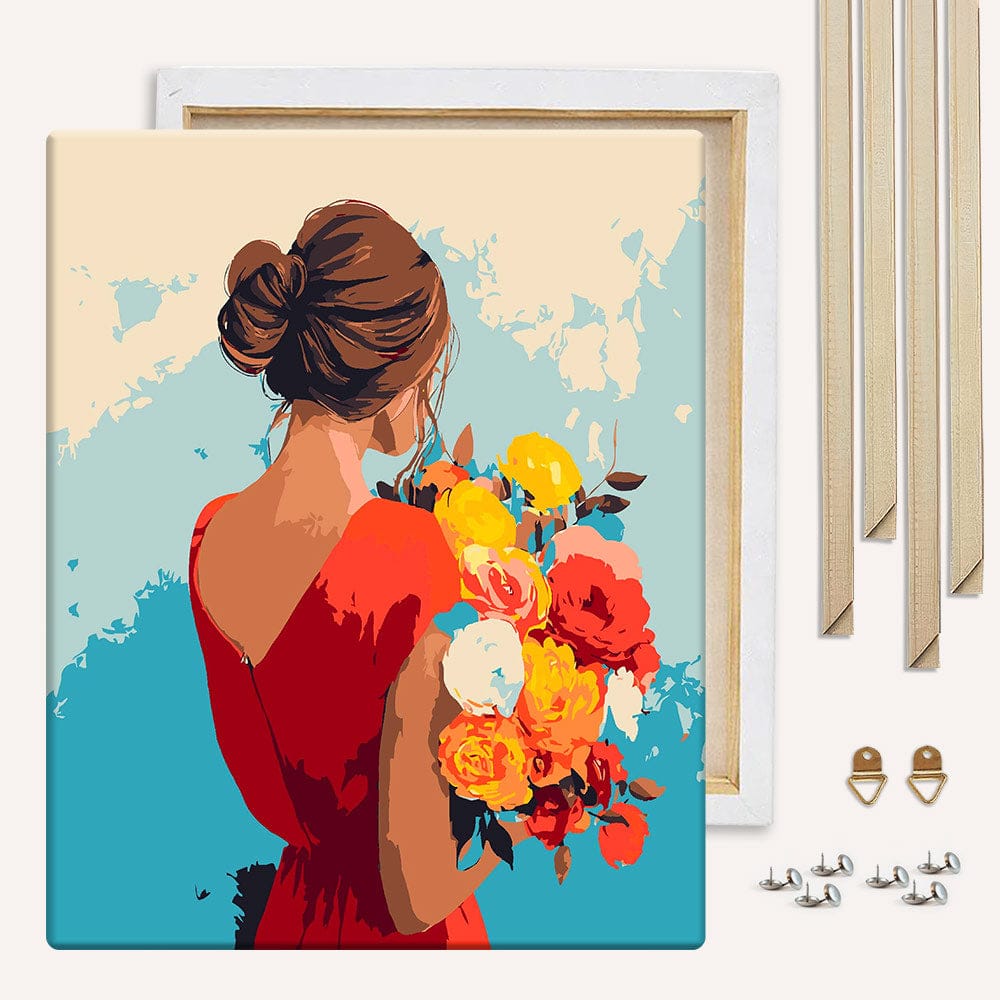 Lady In Red - Paint By Numbers Kit