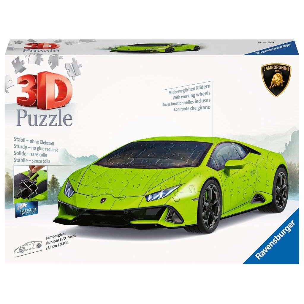 Lamborghini Huracán EVO Green 156 Piece 3D Jigsaw Puzzle Ravensburger