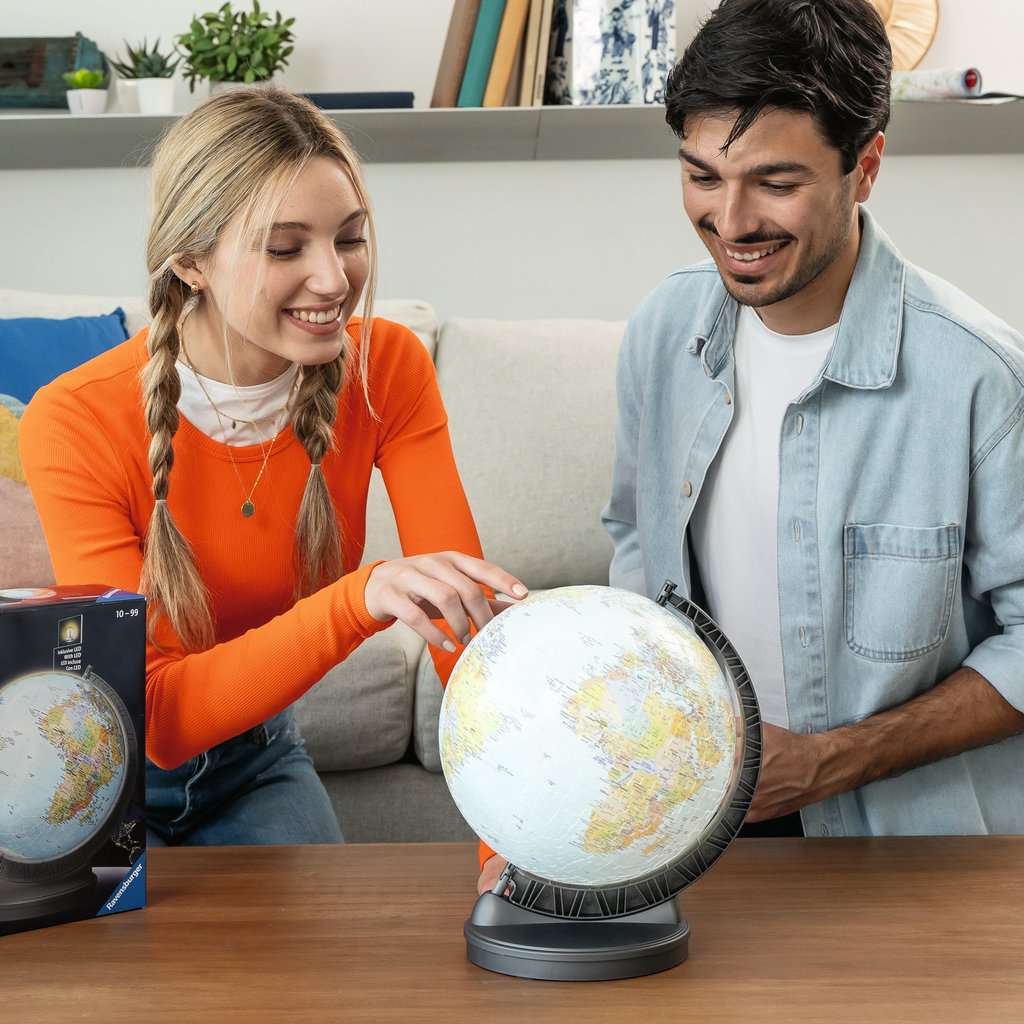 Light-Up Globe with Stand 548 Piece 3D Jigsaw Puzzle Ravensburger