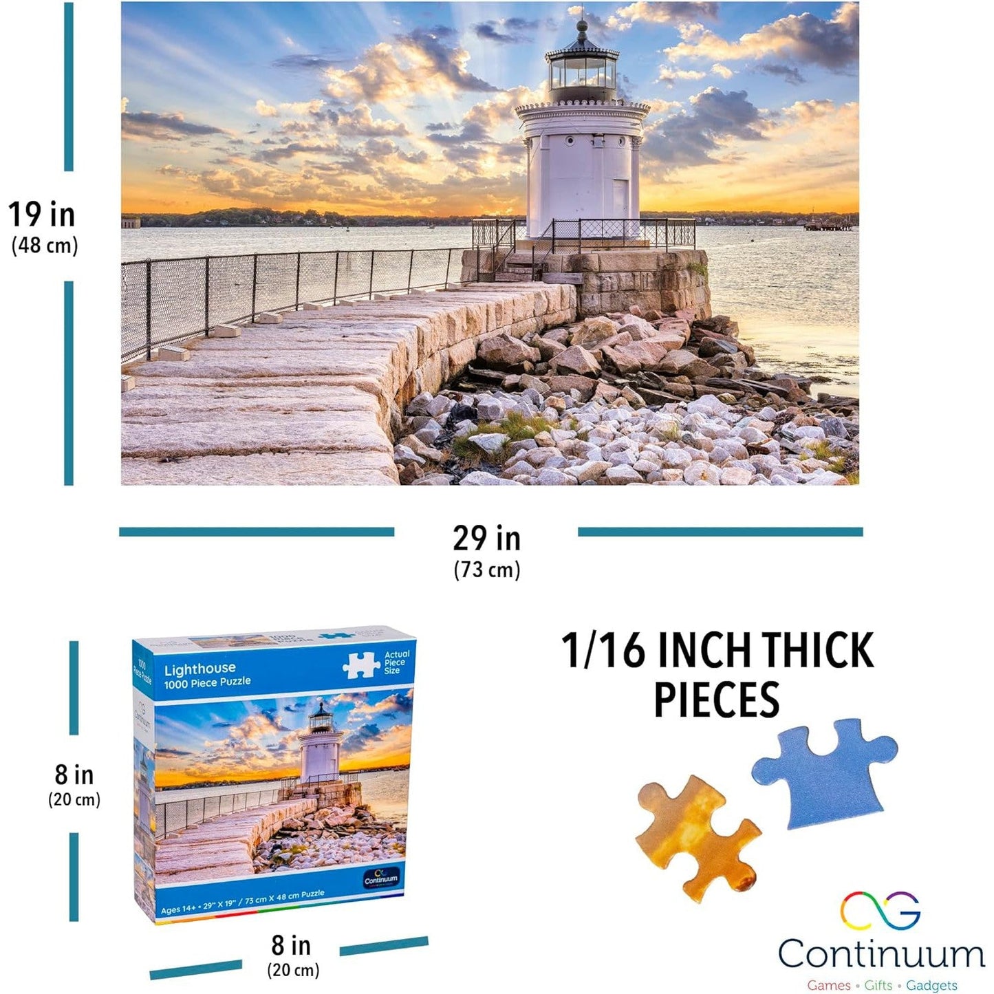 Lighthouse 1000 Piece Jigsaw Puzzle Continuum