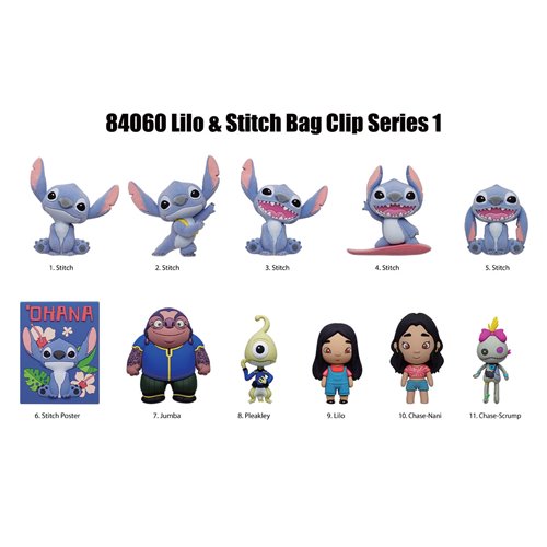 Lilo & Stitch 3D Foam Bag Clip Moliner Games