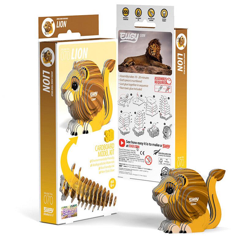 Lion 3D Cardboard Model Kit Eugy Puzzle Merchant