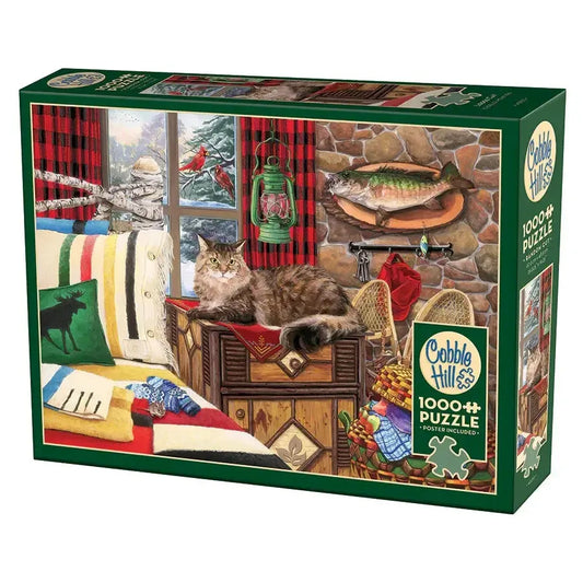 Lodge Cat 1000 Piece Jigsaw Puzzle Cobble Hill