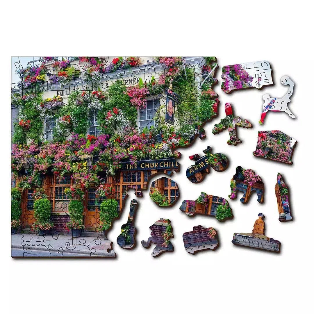 London Pub 150 Piece Wood Jigsaw Puzzle Wooden City