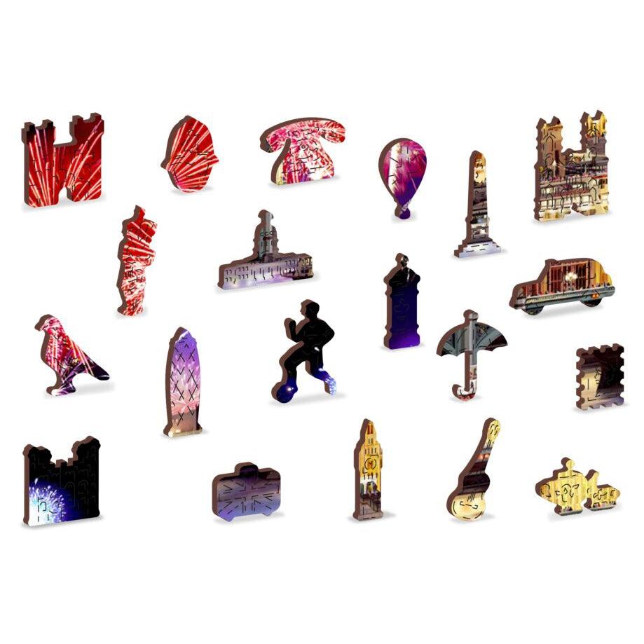 London by Night 300 Piece Wood Jigsaw Puzzle Wooden City