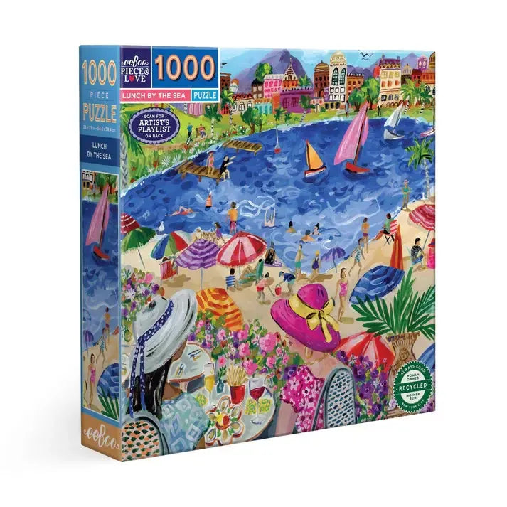 Lunch by the Sea 1000 Piece Jigsaw Puzzle eeBoo Puzzle Merchant