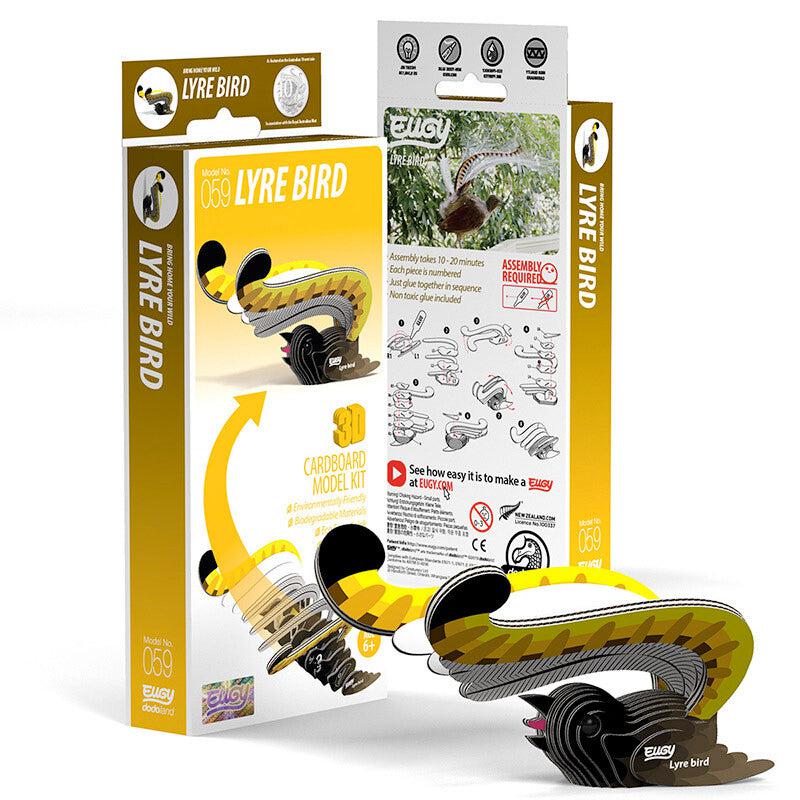 Lyre Bird 3D Cardboard Model Kit Eugy Puzzle Merchant