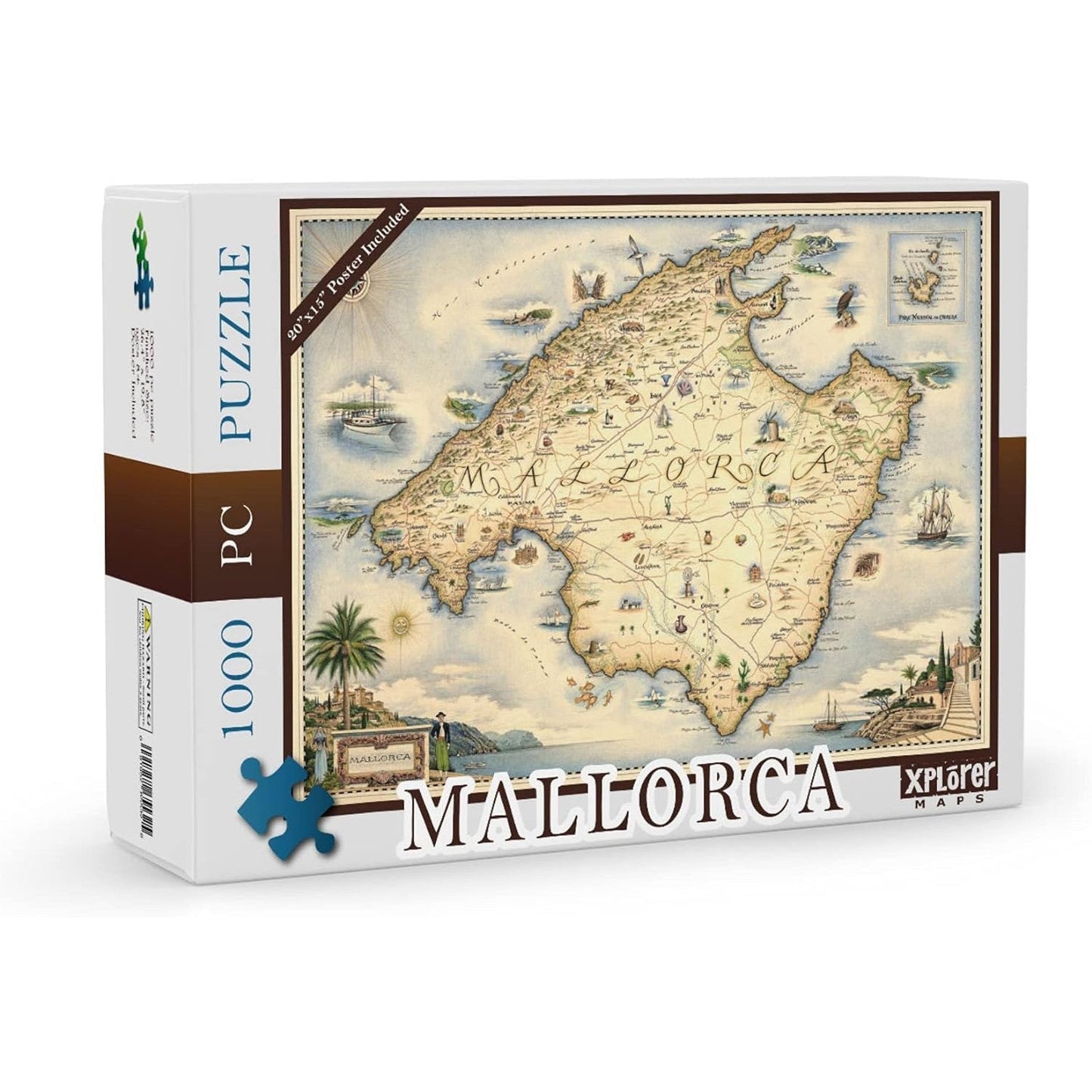 Mallorca 1000 Piece Jigsaw Puzzle Xplorer Maps Puzzle Merchant