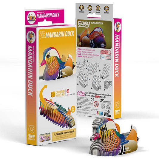 Mandarin Duck 3D Cardboard Model Kit Eugy Puzzle Merchant