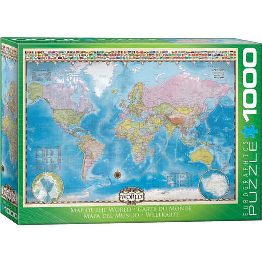 Map of the World 1000 Piece Jigsaw Puzzle Eurographics Puzzle Merchant