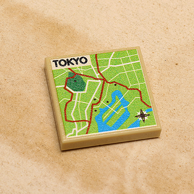 B3 Customs® Tokyo, Japan Map (2x2 Tile) B3 Customs
