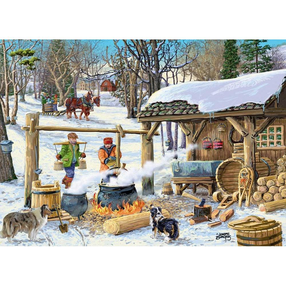 Maple Syrup Time 1000 Piece Jigsaw Puzzle VT Christmas
