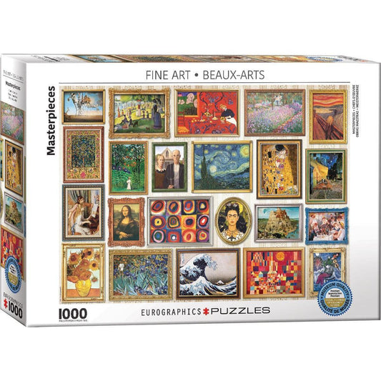 Masterpieces Collage 1000 Piece Jigsaw Puzzle Eurographics