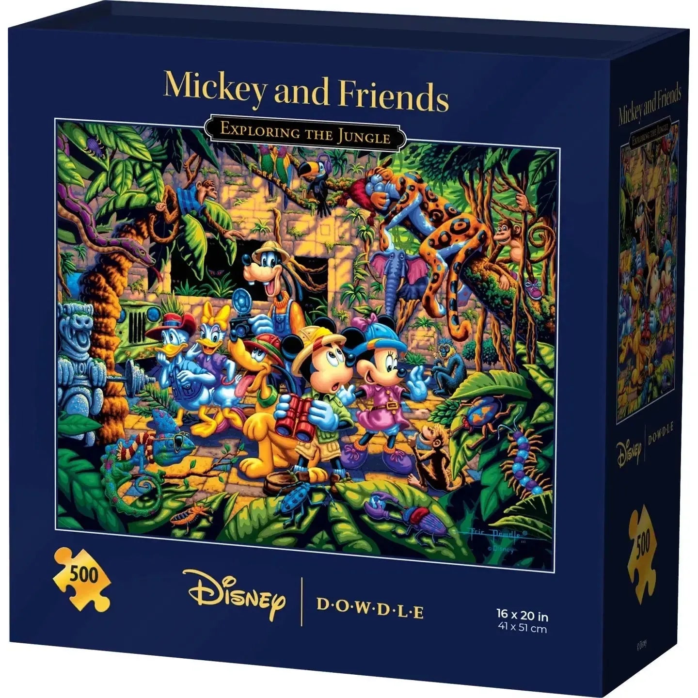 Mickey & Friends Exploring the Jungle 500 Piece Jigsaw Puzzle Disney x Dowdle