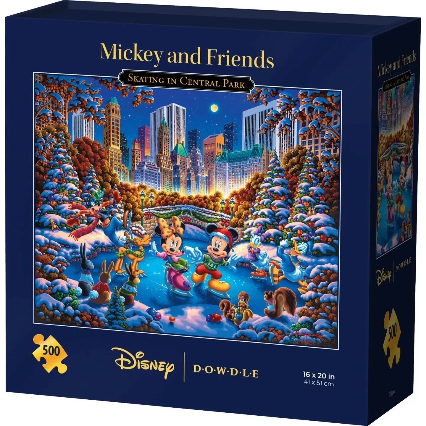 Mickey & Friends Skating in Central Park 500 Piece Jigsaw Puzzle Disney x Dowdle