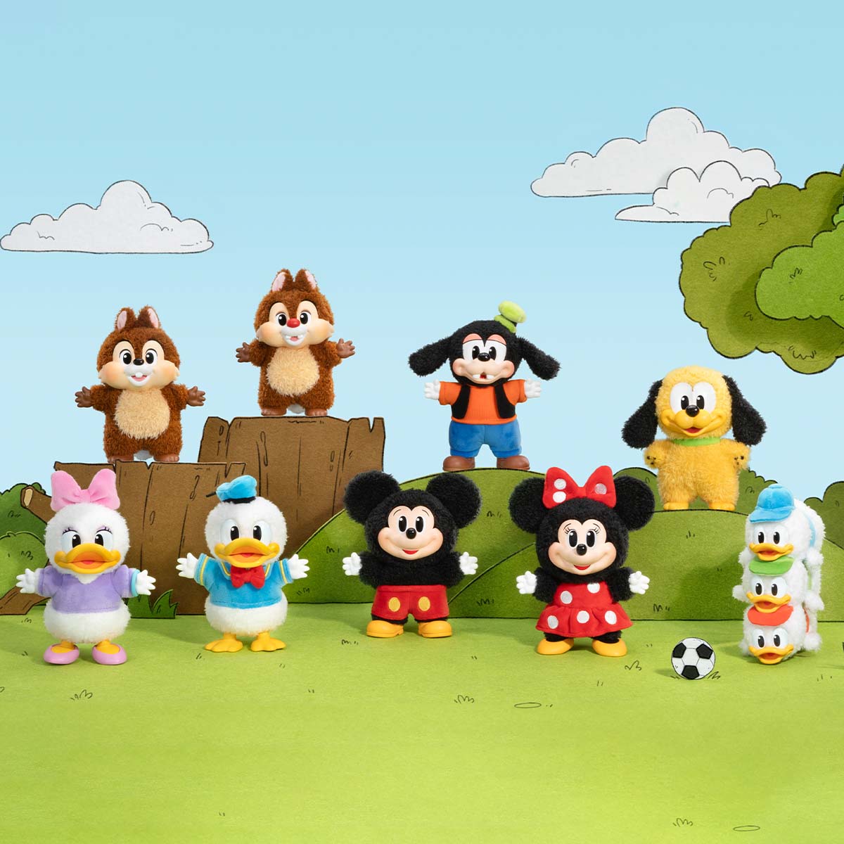 Mickey Family Cute Together Keychain Series Figures Labubu Loot