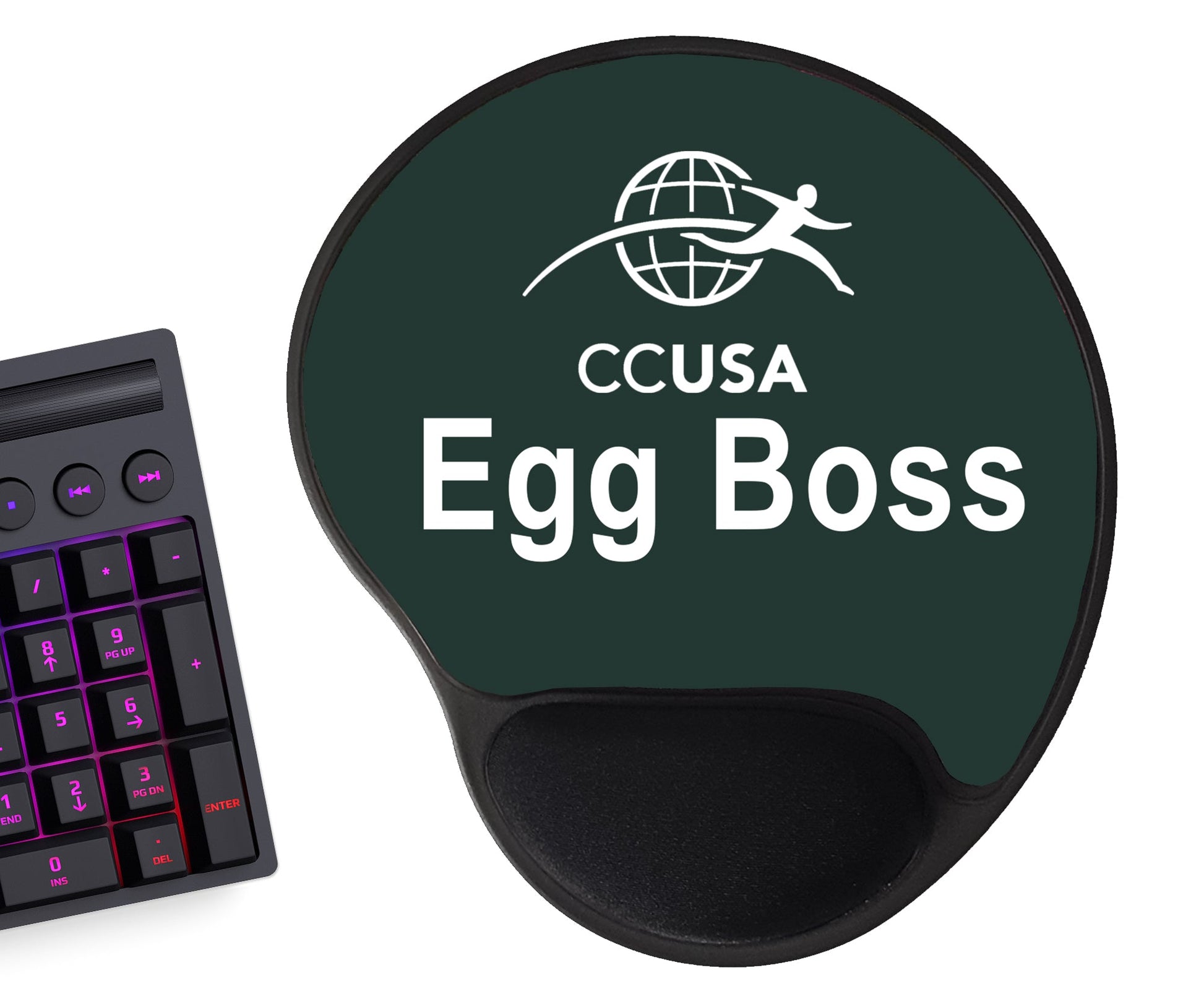 Custom Mousepad with Gel Wrist Pad (8.5x7") Love Desk Mats